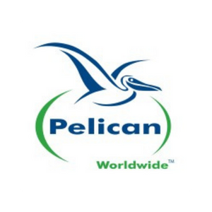 Het logo van het bedrijf Pelican Worldwide