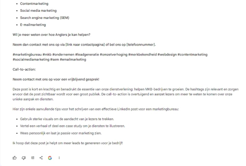 linkedin-post-maken-met-bard